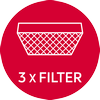 3 oglekļa filtri